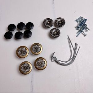 3 different styles of pulls and hanging hooks